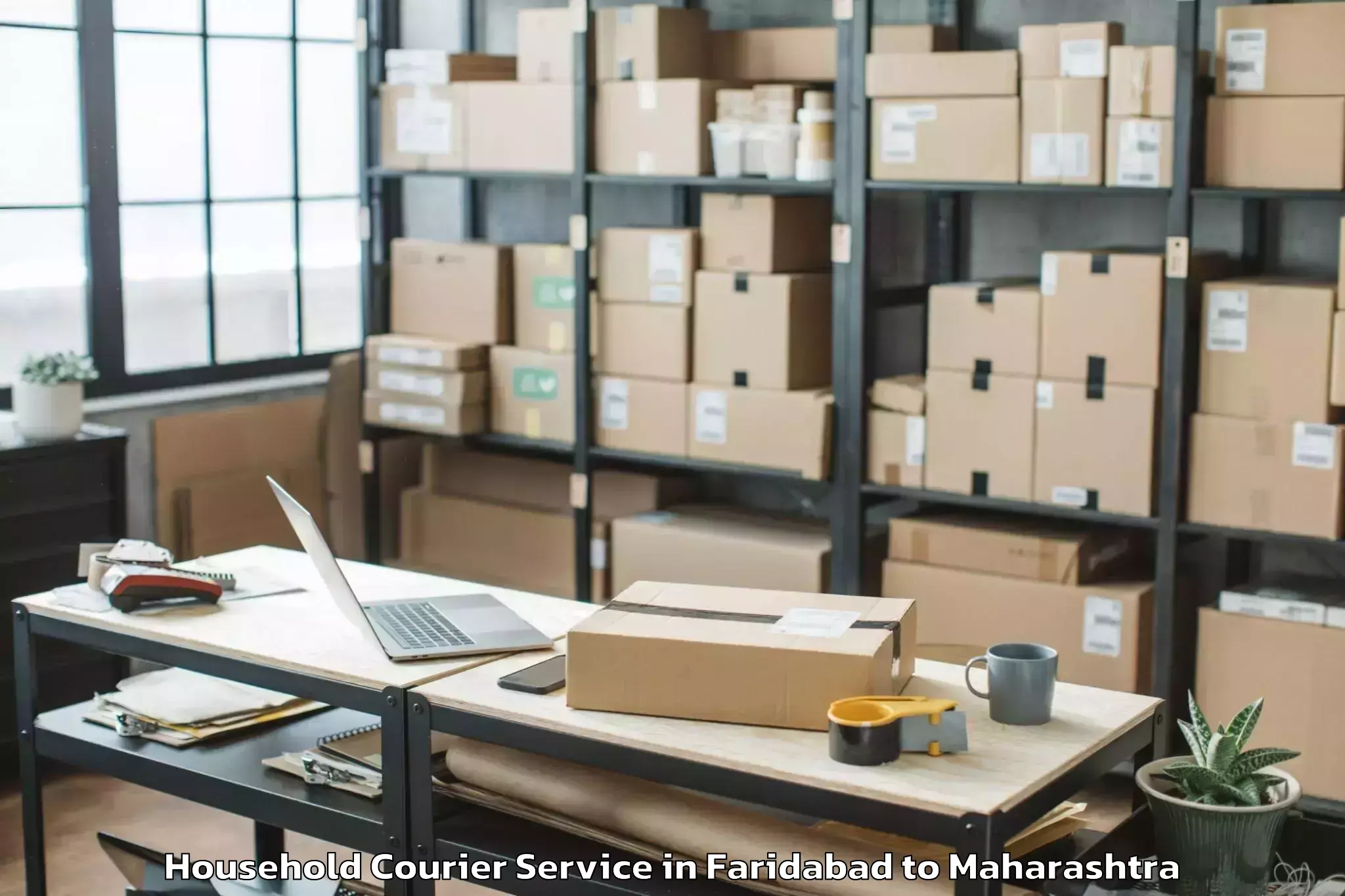 Reliable Faridabad to Bhamragad Household Courier